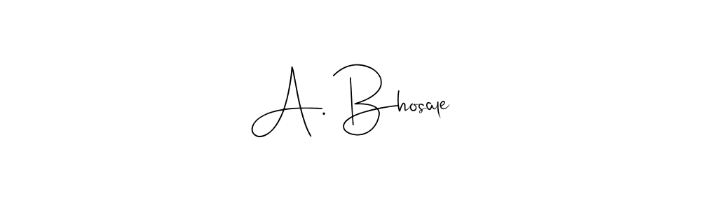 This is the best signature style for the A. Bhosale name. Also you like these signature font (Andilay-7BmLP). Mix name signature. A. Bhosale signature style 4 images and pictures png
