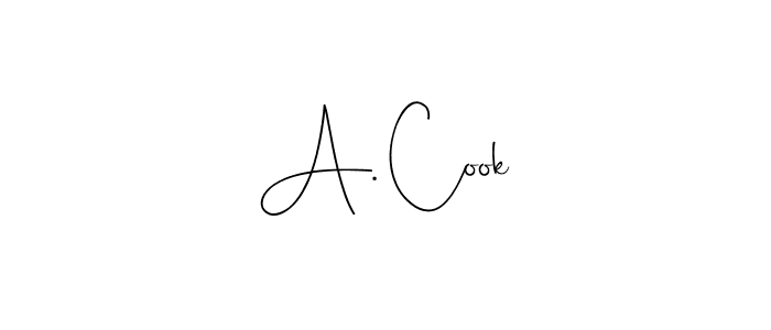 Also we have A. Cook name is the best signature style. Create professional handwritten signature collection using Andilay-7BmLP autograph style. A. Cook signature style 4 images and pictures png