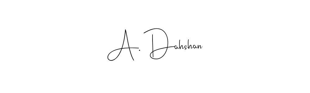 Similarly Andilay-7BmLP is the best handwritten signature design. Signature creator online .You can use it as an online autograph creator for name A. Dahshan. A. Dahshan signature style 4 images and pictures png