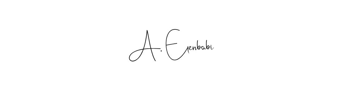 Design your own signature with our free online signature maker. With this signature software, you can create a handwritten (Andilay-7BmLP) signature for name A. Elenbabi. A. Elenbabi signature style 4 images and pictures png