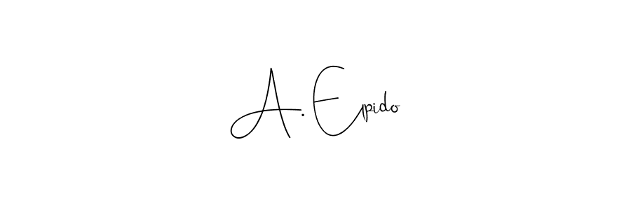 Also You can easily find your signature by using the search form. We will create A. Elpido name handwritten signature images for you free of cost using Andilay-7BmLP sign style. A. Elpido signature style 4 images and pictures png