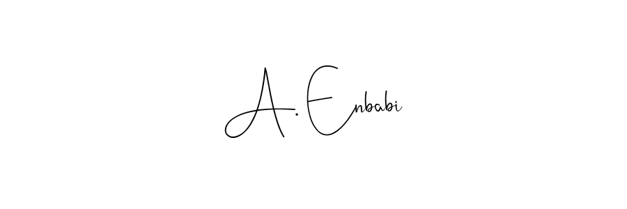 Also You can easily find your signature by using the search form. We will create A. Enbabi name handwritten signature images for you free of cost using Andilay-7BmLP sign style. A. Enbabi signature style 4 images and pictures png