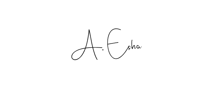 You can use this online signature creator to create a handwritten signature for the name A. Esha. This is the best online autograph maker. A. Esha signature style 4 images and pictures png