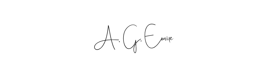 Also You can easily find your signature by using the search form. We will create A. G. Emile name handwritten signature images for you free of cost using Andilay-7BmLP sign style. A. G. Emile signature style 4 images and pictures png