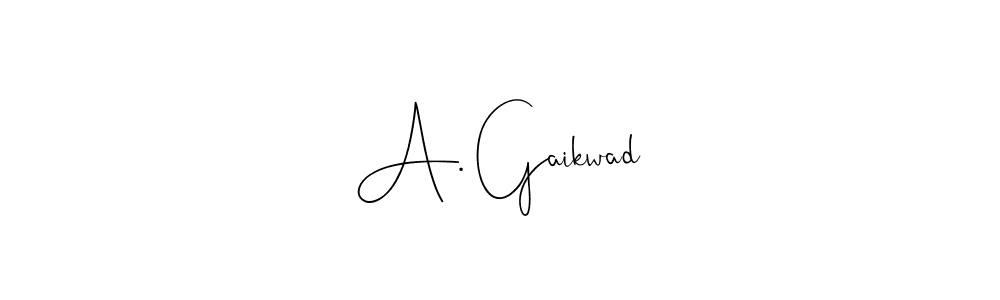 Use a signature maker to create a handwritten signature online. With this signature software, you can design (Andilay-7BmLP) your own signature for name A. Gaikwad. A. Gaikwad signature style 4 images and pictures png