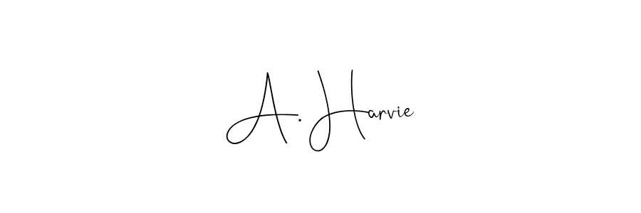 Design your own signature with our free online signature maker. With this signature software, you can create a handwritten (Andilay-7BmLP) signature for name A. Harvie. A. Harvie signature style 4 images and pictures png