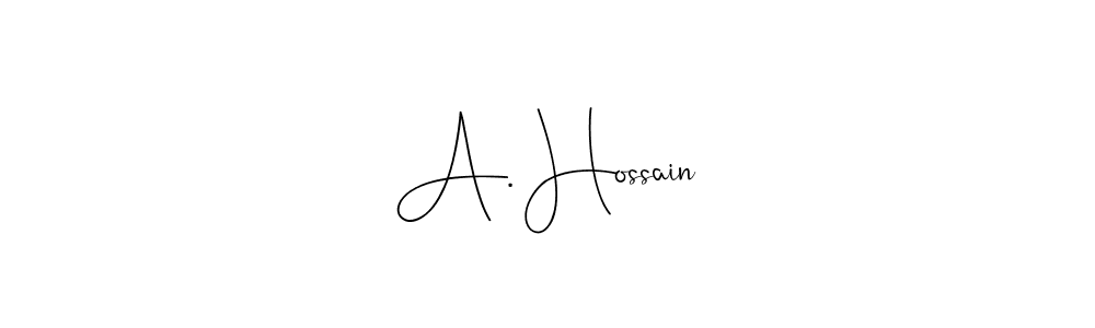 Use a signature maker to create a handwritten signature online. With this signature software, you can design (Andilay-7BmLP) your own signature for name A. Hossain. A. Hossain signature style 4 images and pictures png