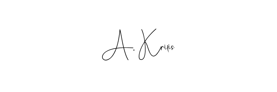 See photos of A. Krilis official signature by Spectra . Check more albums & portfolios. Read reviews & check more about Andilay-7BmLP font. A. Krilis signature style 4 images and pictures png