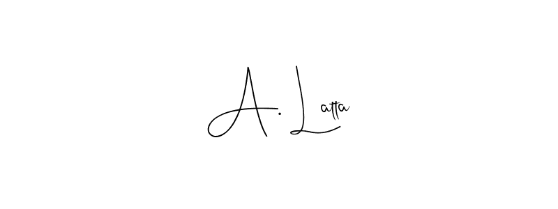 Make a beautiful signature design for name A. Latta. With this signature (Andilay-7BmLP) style, you can create a handwritten signature for free. A. Latta signature style 4 images and pictures png