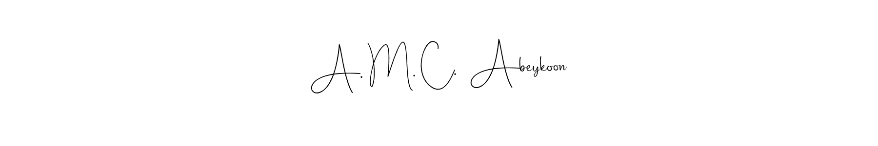 Once you've used our free online signature maker to create your best signature Andilay-7BmLP style, it's time to enjoy all of the benefits that A. M. C.  Abeykoon name signing documents. A. M. C.  Abeykoon signature style 4 images and pictures png