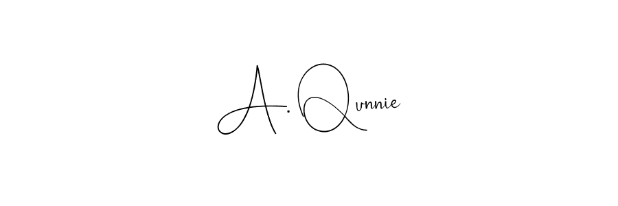 How to make A. Qunnie signature? Andilay-7BmLP is a professional autograph style. Create handwritten signature for A. Qunnie name. A. Qunnie signature style 4 images and pictures png