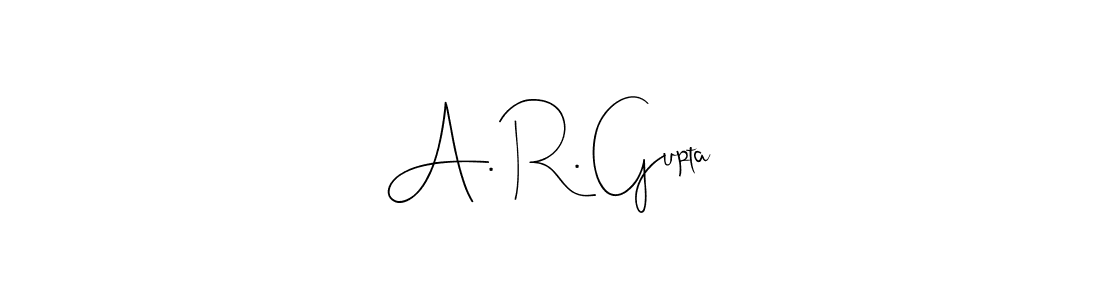 Also You can easily find your signature by using the search form. We will create A. R. Gupta name handwritten signature images for you free of cost using Andilay-7BmLP sign style. A. R. Gupta signature style 4 images and pictures png