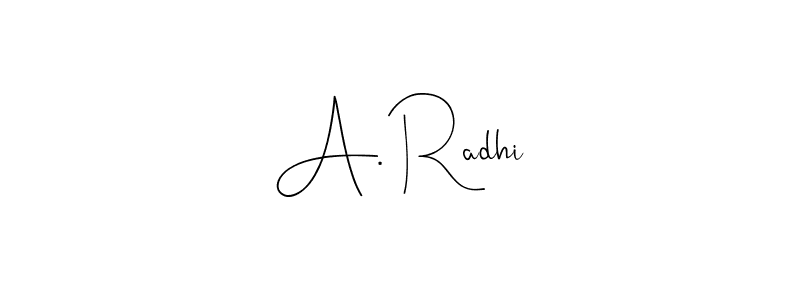 if you are searching for the best signature style for your name A. Radhi. so please give up your signature search. here we have designed multiple signature styles  using Andilay-7BmLP. A. Radhi signature style 4 images and pictures png