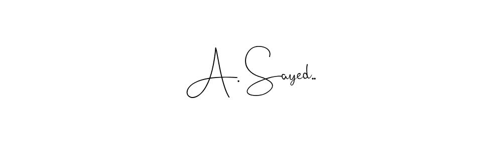 Here are the top 10 professional signature styles for the name A. Sayed... These are the best autograph styles you can use for your name. A. Sayed.. signature style 4 images and pictures png