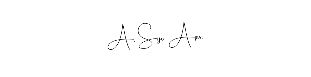 You should practise on your own different ways (Andilay-7BmLP) to write your name (A. Sijo Alex) in signature. don't let someone else do it for you. A. Sijo Alex signature style 4 images and pictures png
