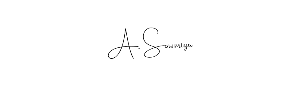 Design your own signature with our free online signature maker. With this signature software, you can create a handwritten (Andilay-7BmLP) signature for name A. Sowmiya. A. Sowmiya signature style 4 images and pictures png