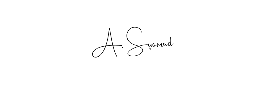 A. Syamad stylish signature style. Best Handwritten Sign (Andilay-7BmLP) for my name. Handwritten Signature Collection Ideas for my name A. Syamad. A. Syamad signature style 4 images and pictures png