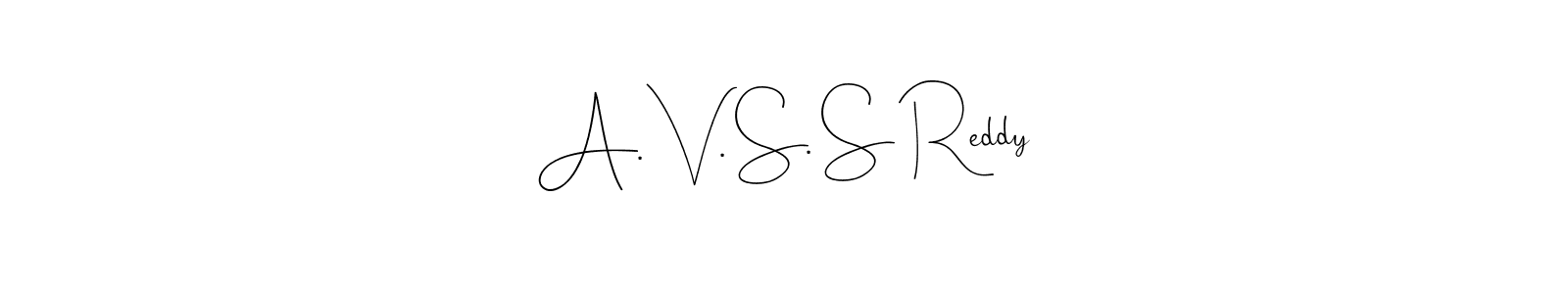 How to make A. V. S. S Reddy name signature. Use Andilay-7BmLP style for creating short signs online. This is the latest handwritten sign. A. V. S. S Reddy signature style 4 images and pictures png