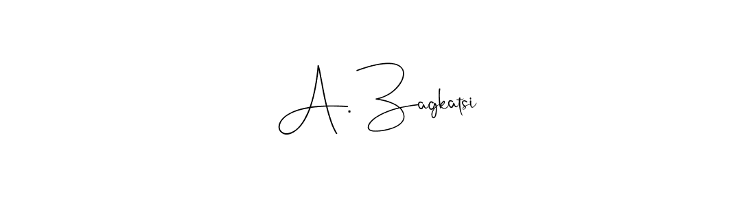 Make a short A. Zagkatsi signature style. Manage your documents anywhere anytime using Andilay-7BmLP. Create and add eSignatures, submit forms, share and send files easily. A. Zagkatsi signature style 4 images and pictures png