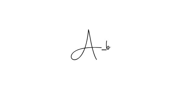 Design your own signature with our free online signature maker. With this signature software, you can create a handwritten (Andilay-7BmLP) signature for name A....b. A....b signature style 4 images and pictures png