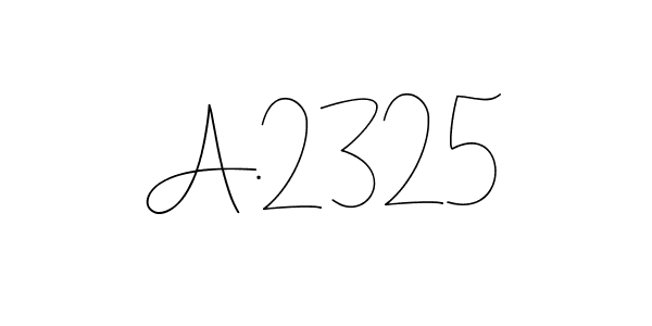 The best way (Andilay-7BmLP) to make a short signature is to pick only two or three words in your name. The name A.2325 include a total of six letters. For converting this name. A.2325 signature style 4 images and pictures png