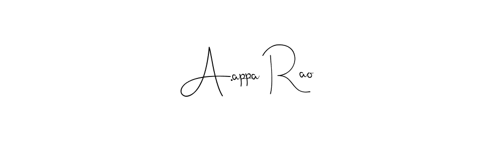 Use a signature maker to create a handwritten signature online. With this signature software, you can design (Andilay-7BmLP) your own signature for name A.appa Rao. A.appa Rao signature style 4 images and pictures png