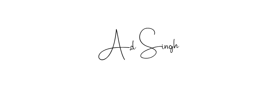 Design your own signature with our free online signature maker. With this signature software, you can create a handwritten (Andilay-7BmLP) signature for name A.d Singh. A.d Singh signature style 4 images and pictures png