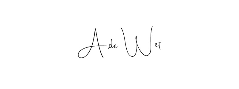 Make a beautiful signature design for name A.de Wet. Use this online signature maker to create a handwritten signature for free. A.de Wet signature style 4 images and pictures png