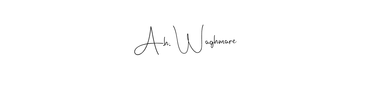 Make a beautiful signature design for name A.h. Waghmare. With this signature (Andilay-7BmLP) style, you can create a handwritten signature for free. A.h. Waghmare signature style 4 images and pictures png