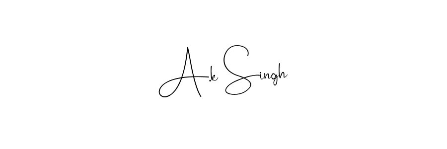 Create a beautiful signature design for name A.k Singh. With this signature (Andilay-7BmLP) fonts, you can make a handwritten signature for free. A.k Singh signature style 4 images and pictures png