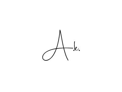 if you are searching for the best signature style for your name A.k.. so please give up your signature search. here we have designed multiple signature styles  using Andilay-7BmLP. A.k. signature style 4 images and pictures png