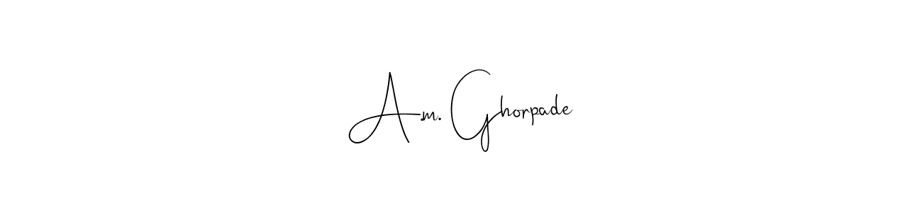 Here are the top 10 professional signature styles for the name A.m. Ghorpade. These are the best autograph styles you can use for your name. A.m. Ghorpade signature style 4 images and pictures png