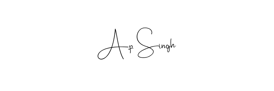 This is the best signature style for the A.p Singh name. Also you like these signature font (Andilay-7BmLP). Mix name signature. A.p Singh signature style 4 images and pictures png