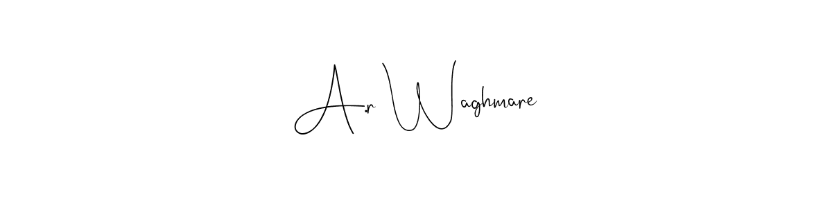 Use a signature maker to create a handwritten signature online. With this signature software, you can design (Andilay-7BmLP) your own signature for name A.r Waghmare. A.r Waghmare signature style 4 images and pictures png