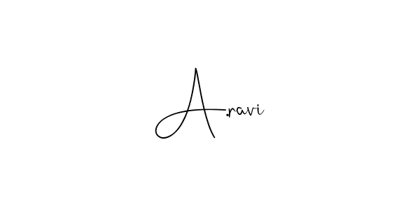 How to make A.ravi name signature. Use Andilay-7BmLP style for creating short signs online. This is the latest handwritten sign. A.ravi signature style 4 images and pictures png