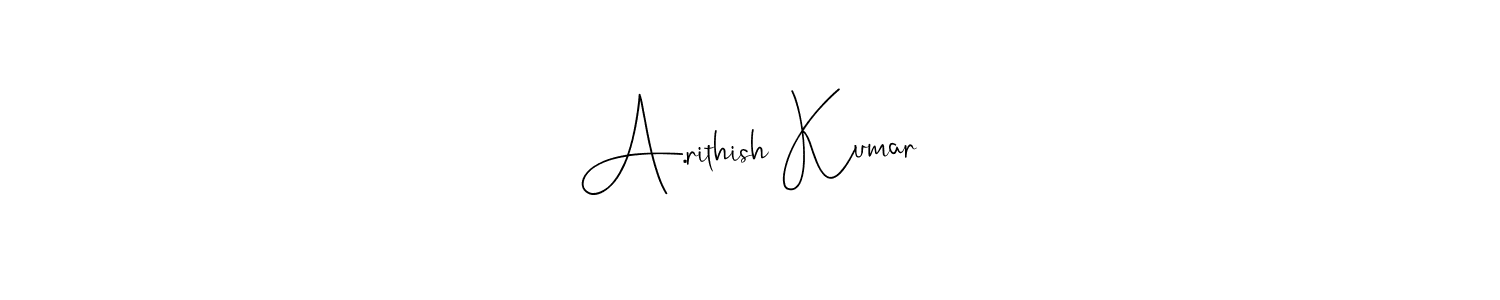 Similarly Andilay-7BmLP is the best handwritten signature design. Signature creator online .You can use it as an online autograph creator for name A.rithish Kumar. A.rithish Kumar signature style 4 images and pictures png