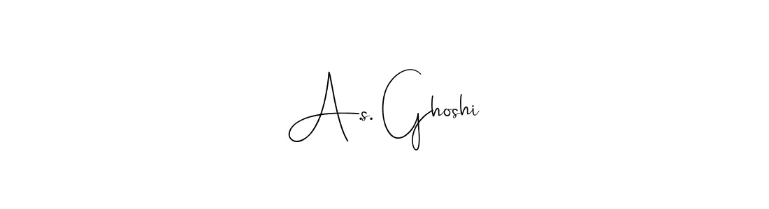 Andilay-7BmLP is a professional signature style that is perfect for those who want to add a touch of class to their signature. It is also a great choice for those who want to make their signature more unique. Get A.s. Ghoshi name to fancy signature for free. A.s. Ghoshi signature style 4 images and pictures png