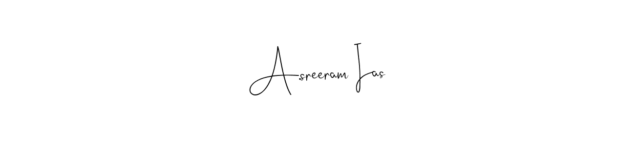 Create a beautiful signature design for name A.sreeram Ias. With this signature (Andilay-7BmLP) fonts, you can make a handwritten signature for free. A.sreeram Ias signature style 4 images and pictures png