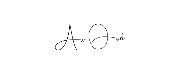 if you are searching for the best signature style for your name A.v Oad. so please give up your signature search. here we have designed multiple signature styles  using Andilay-7BmLP. A.v Oad signature style 4 images and pictures png