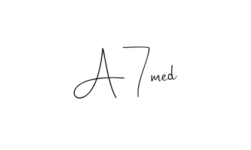 Also You can easily find your signature by using the search form. We will create A7med name handwritten signature images for you free of cost using Andilay-7BmLP sign style. A7med signature style 4 images and pictures png