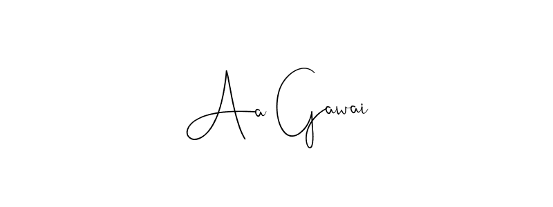 How to make Aa Gawai signature? Andilay-7BmLP is a professional autograph style. Create handwritten signature for Aa Gawai name. Aa Gawai signature style 4 images and pictures png