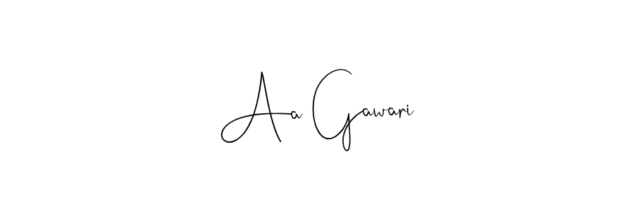 How to Draw Aa Gawari signature style? Andilay-7BmLP is a latest design signature styles for name Aa Gawari. Aa Gawari signature style 4 images and pictures png
