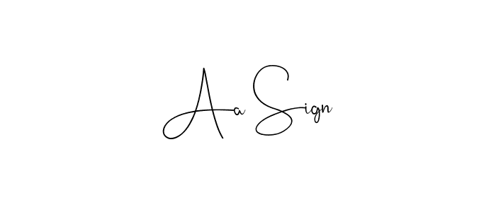 How to make Aa Sign name signature. Use Andilay-7BmLP style for creating short signs online. This is the latest handwritten sign. Aa Sign signature style 4 images and pictures png
