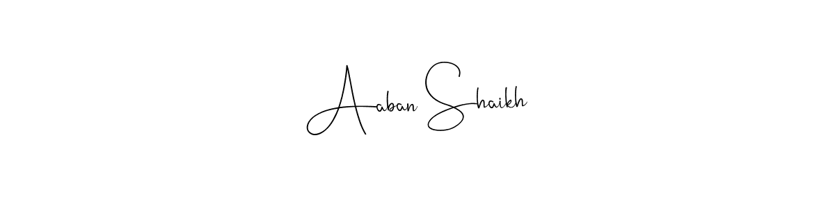 if you are searching for the best signature style for your name Aaban Shaikh. so please give up your signature search. here we have designed multiple signature styles  using Andilay-7BmLP. Aaban Shaikh signature style 4 images and pictures png