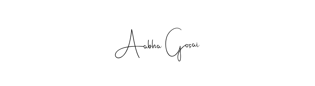 Make a beautiful signature design for name Aabha Gosai. Use this online signature maker to create a handwritten signature for free. Aabha Gosai signature style 4 images and pictures png