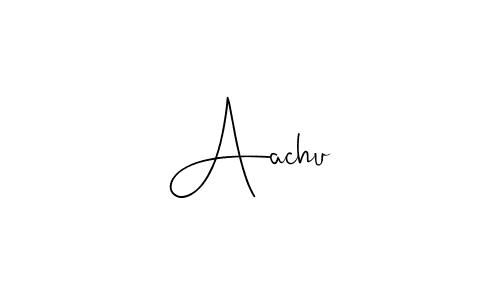 Use a signature maker to create a handwritten signature online. With this signature software, you can design (Andilay-7BmLP) your own signature for name Aachu. Aachu signature style 4 images and pictures png