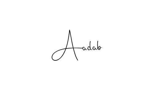 Aadab stylish signature style. Best Handwritten Sign (Andilay-7BmLP) for my name. Handwritten Signature Collection Ideas for my name Aadab. Aadab signature style 4 images and pictures png