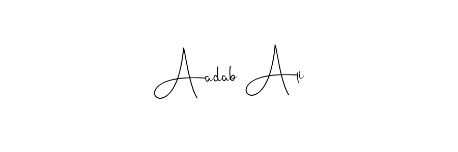 How to make Aadab Ali signature? Andilay-7BmLP is a professional autograph style. Create handwritten signature for Aadab Ali name. Aadab Ali signature style 4 images and pictures png