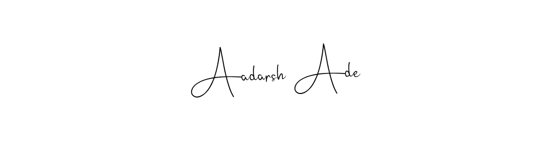 The best way (Andilay-7BmLP) to make a short signature is to pick only two or three words in your name. The name Aadarsh Ade include a total of six letters. For converting this name. Aadarsh Ade signature style 4 images and pictures png