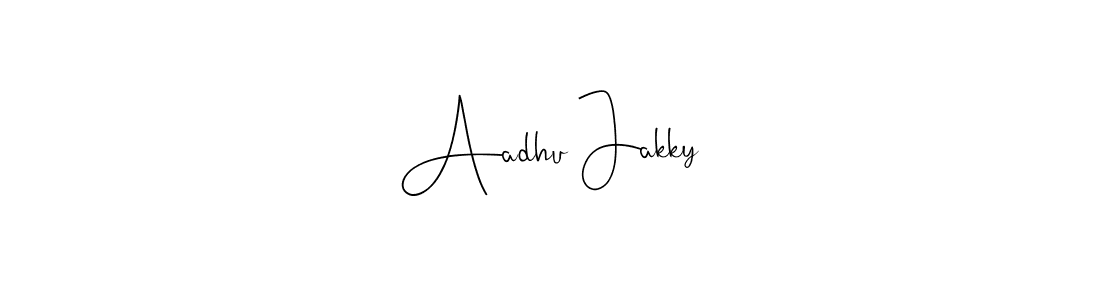 Andilay-7BmLP is a professional signature style that is perfect for those who want to add a touch of class to their signature. It is also a great choice for those who want to make their signature more unique. Get Aadhu Jakky name to fancy signature for free. Aadhu Jakky signature style 4 images and pictures png